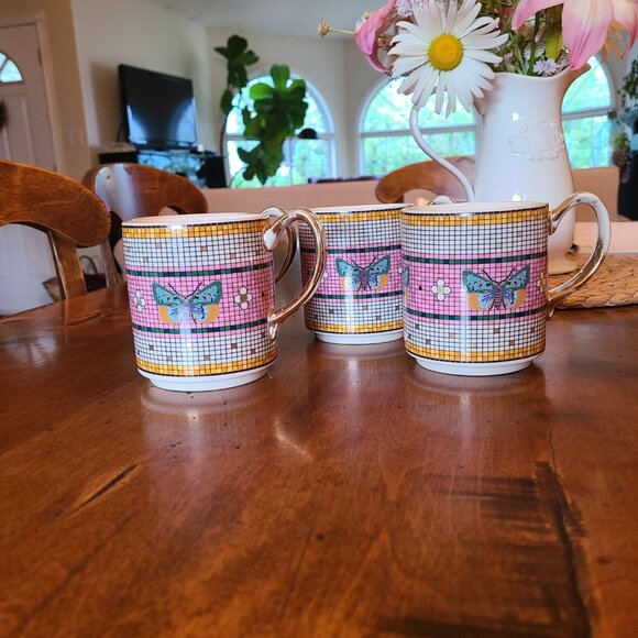 Anthropologie butterfly mugs x 6 - Picture 2 of 14
